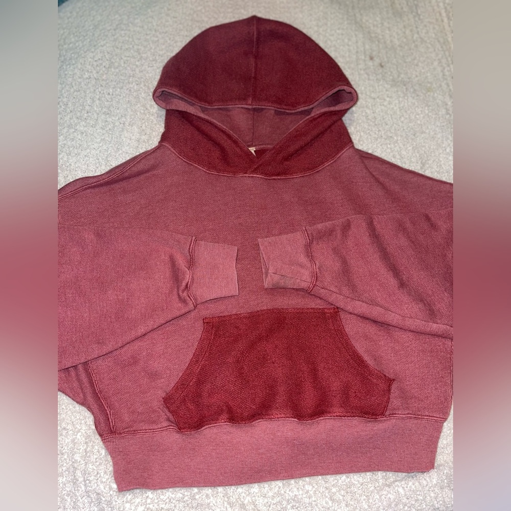 Free People Maroon Hoodie